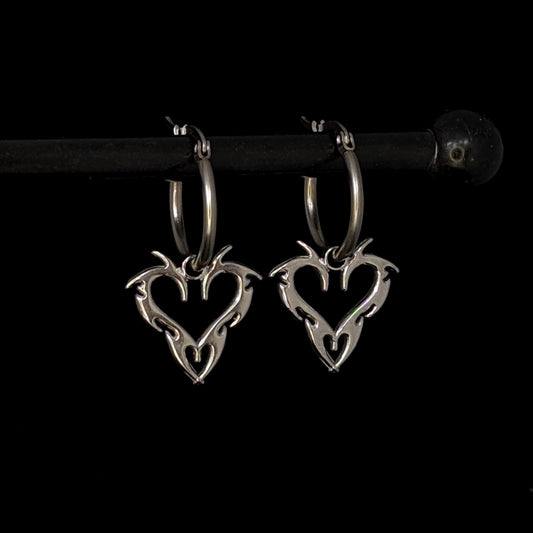 créoles en forme de coeur