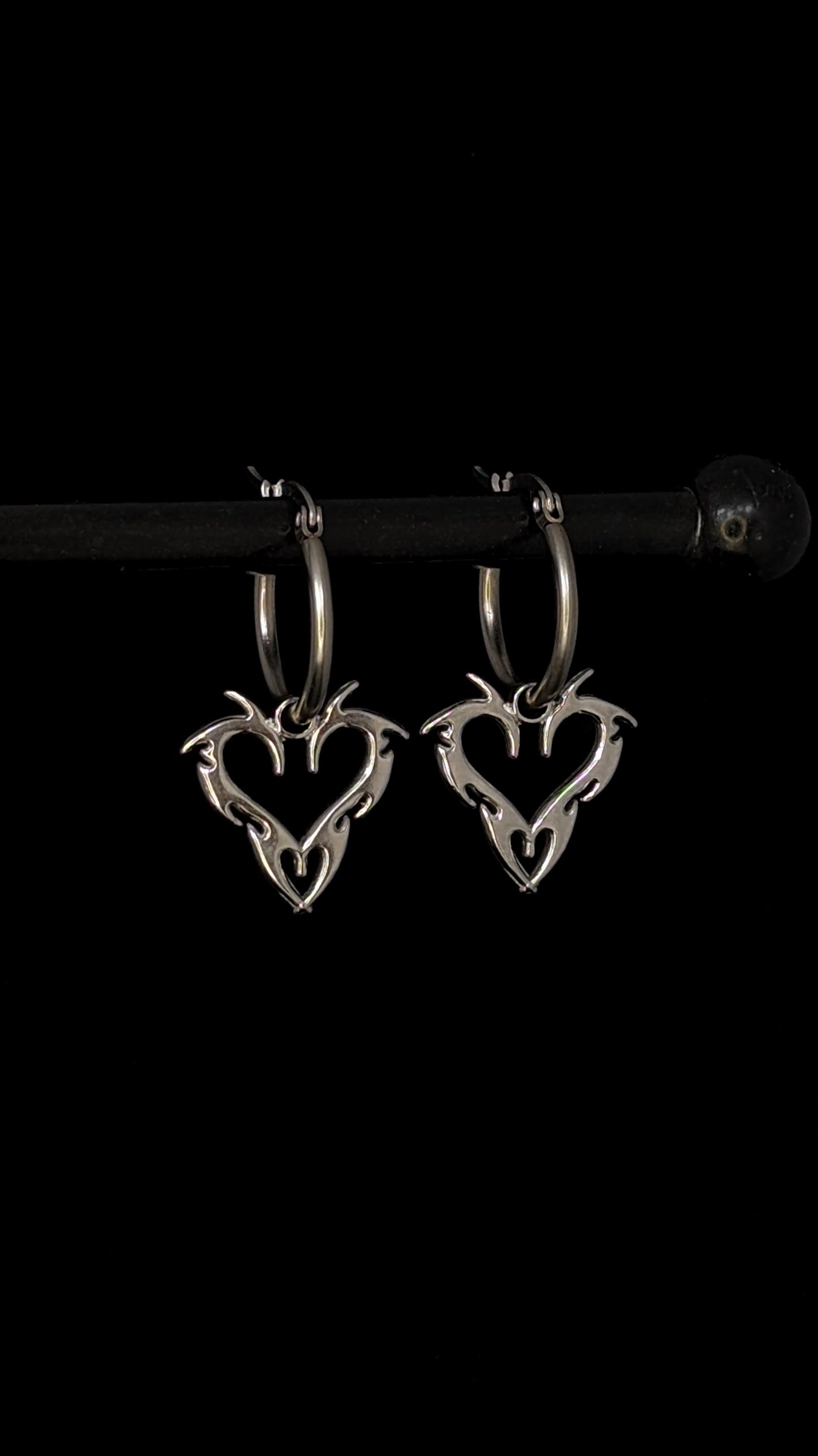 créoles en forme de coeur